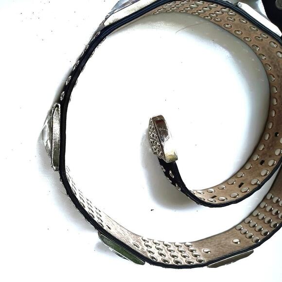 Vintage Y2K Black Rhinestone Bling Western Belt | BB Simmons Glam Rodeo Cowgirl - Picture 12 of 16